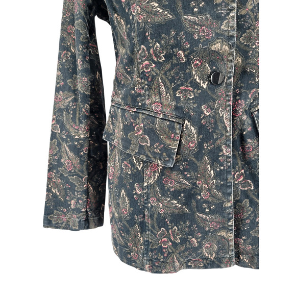 Sam Edelman‎ Margot Printed Blazer Jacket Size M Floral Button - Picture 4 of 8